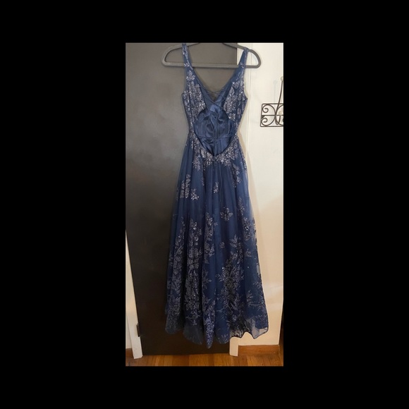 Prom Dress - Colette for Mon Cheri - Glitter Tulle A-line Gown - Picture 3 of 7